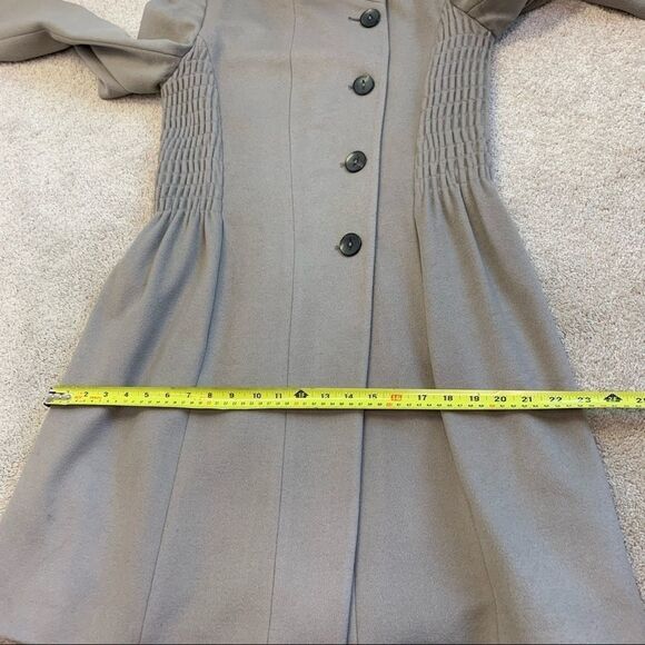 ZARA Taupe greyish tan brown high neck peplum coat size medium - Picture 10 of 13